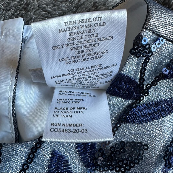 Midnight Blue Sparkly Girl Dress 3T - Picture 5 of 11